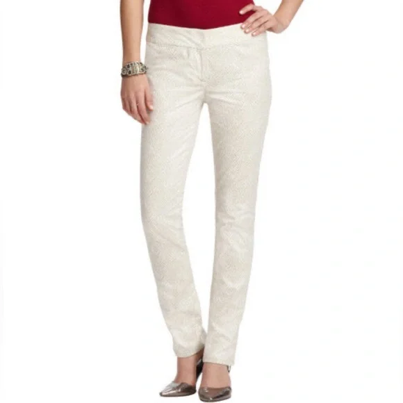 Ann Taylor Loft women’s white Marisa Skinny pants~ Size 6 - Picture 1 of 10